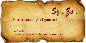 Szentesi Zsigmond névjegykártya