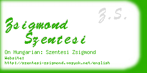 zsigmond szentesi business card